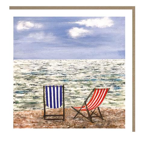 Pankhurst Gallery Deckchairs Greetings Card   £2.85