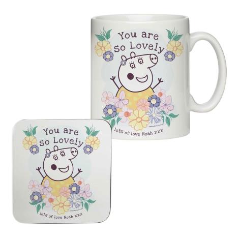 Personalised Peppa Pig Mummy Pig Floral Mug & Coaster  £14.99