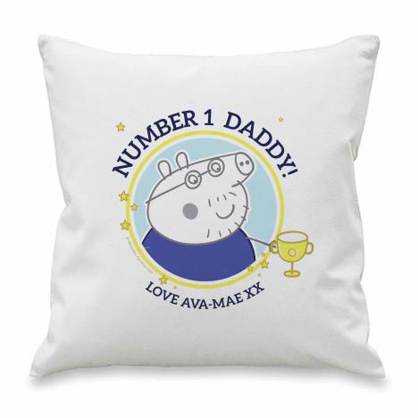 Personalised Peppa Pig Number 1 Daddy Cushion  £19.99