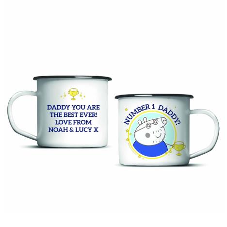 Personalised Peppa Pig Number 1 Daddy Enamel Mug  £15.99