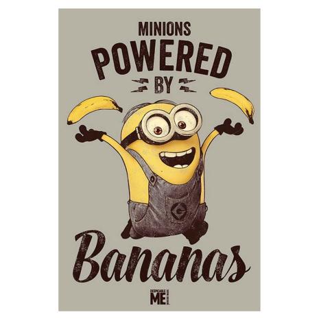 Powered By Bananas Retro Look Minions Poster  £3.99