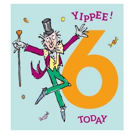 Roald Dahl Charlie & The Chocolate Factory 6th Birthday Card  £2.69