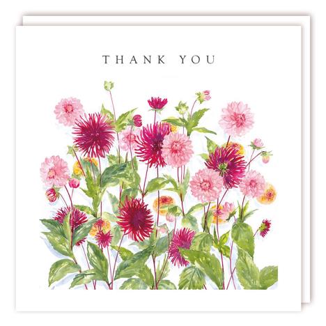 Pink & Red Flowers Thank You Card   £1.85