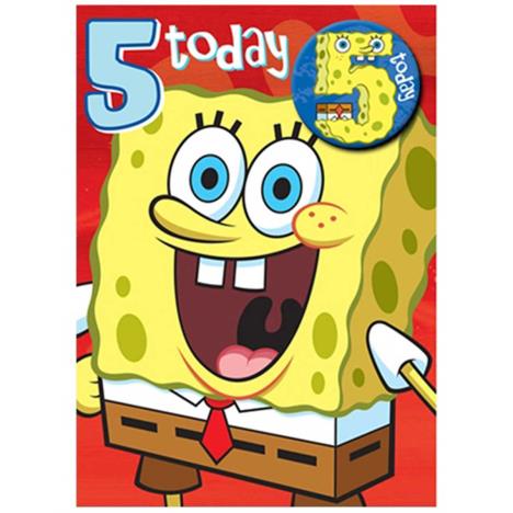 5th Birthday Sponge Bob Square Pants Birthday Card (SB041) - Character ...