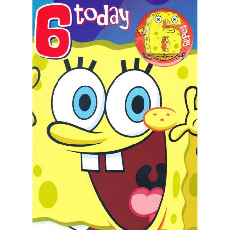 6 Today Sponge Bob Square Pants 6th Birthday Card  £1.89