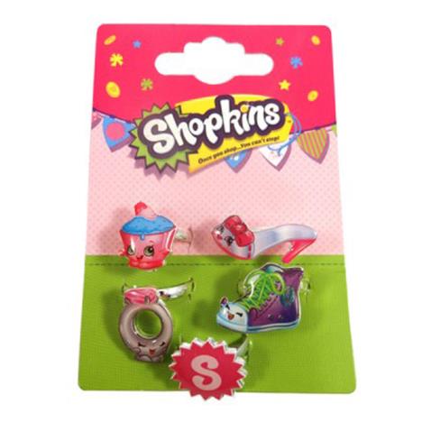 Shopkins Kids 5 Piece Ring Set Series 3  £4.99
