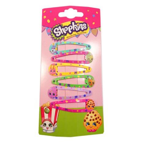 Shopkins Click Clack Hair Clips Pack of 6  £4.50