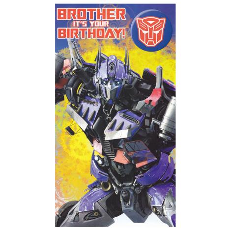 Brother Transformers Birthday Card with Badge  £2.39