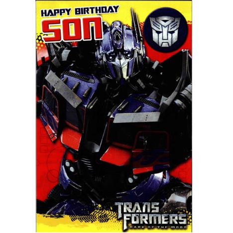 Son Birthday Transformers Birthday Card with Badge  £2.39