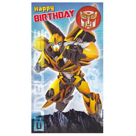 Transformers Bumble Bee Birthday Card With Badge (TR012) - Character Brands