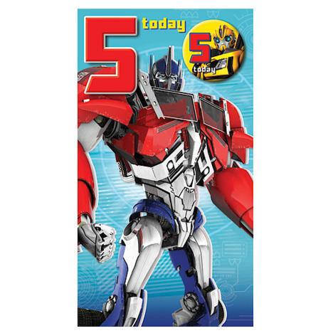 5th Birthday Transformers Birthday Card with Badge  £2.39