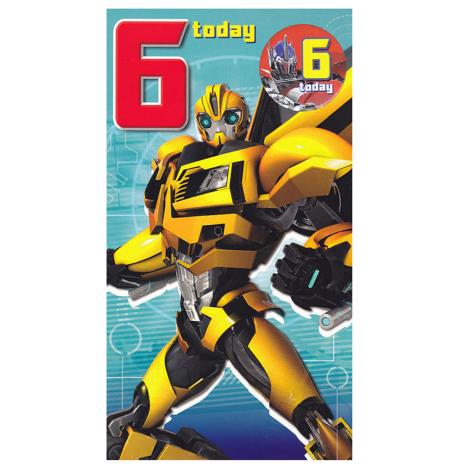 6th Birthday Transformers Birthday Card with Badge  £2.39