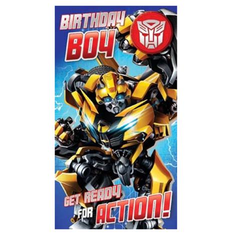 Birthday Boy Transformers Birthday Card with Badge  £2.39