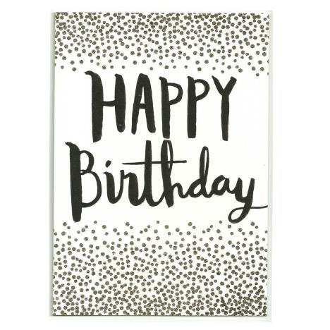 Gold Sparkle Happy Birthday Card  £2.00