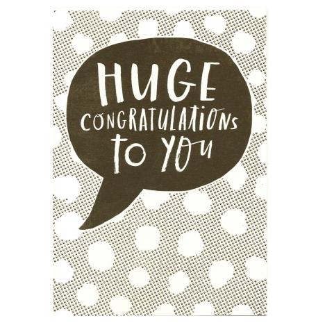 Gold Sparkle Huge Congratulations Card  £2.00